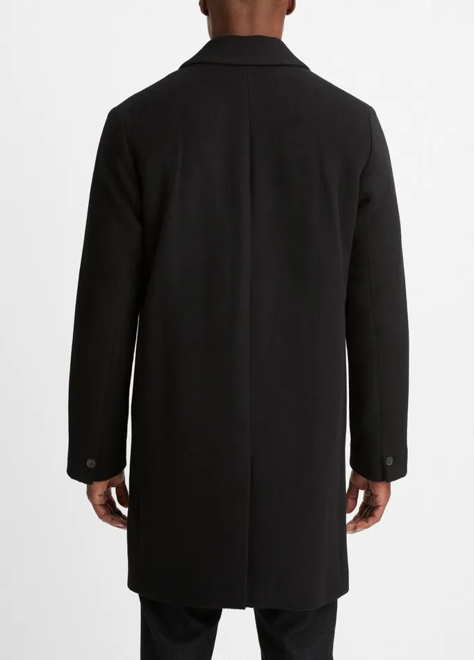 Men Jackets and Outerwear Vince Classic WoolBlend Coat Black