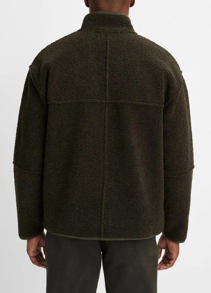 Men Jackets and Outerwear Vince Sherpa Jacket Moss Green