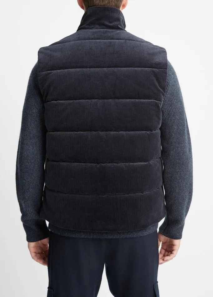 Men Jackets and Outerwear Vince WideWale Corduroy Vest Coastal Blue