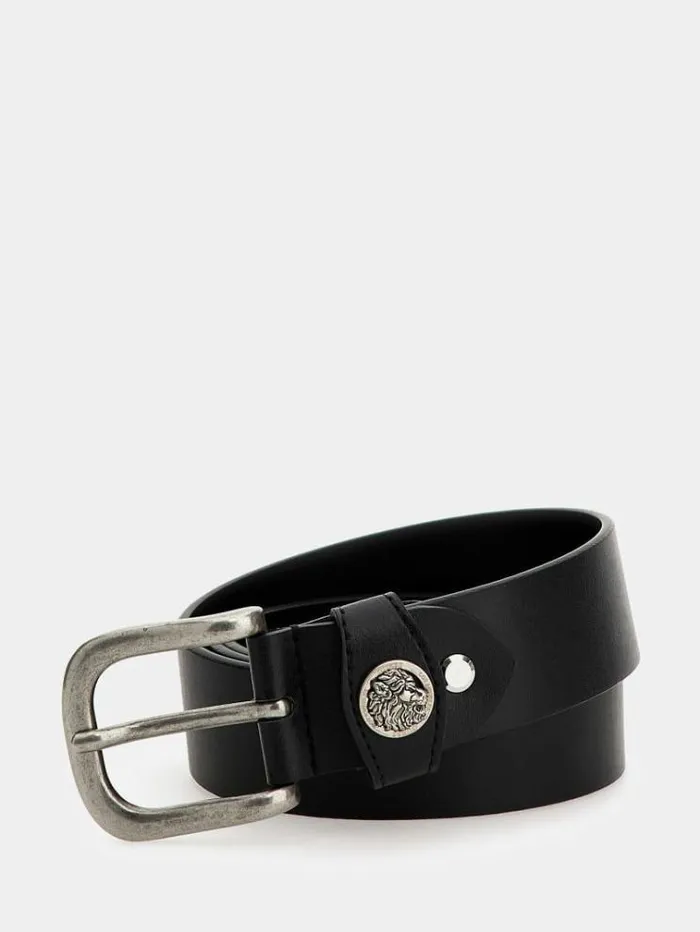 Men King Genuine Leather Belt Black Guess Belts