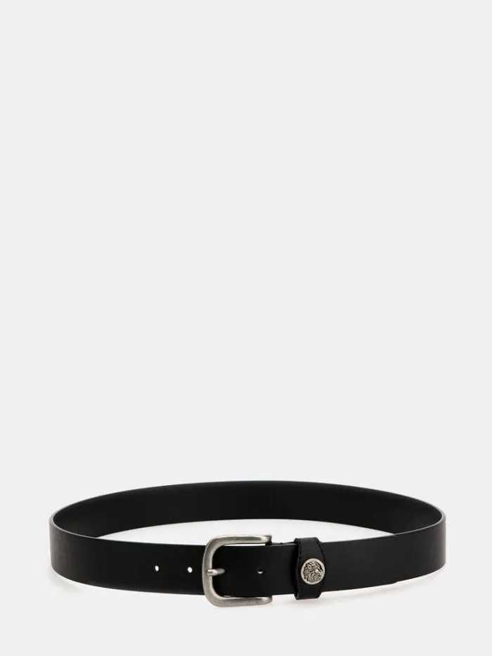 Men King Genuine Leather Belt Black Guess Belts