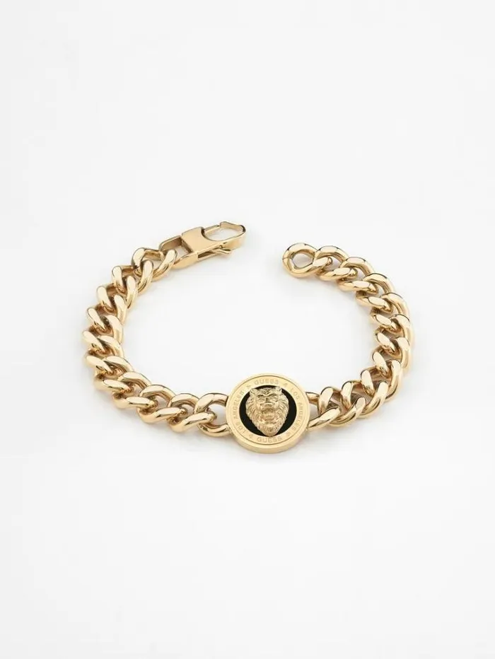 Men lion King Bracelet Gold Guess Jewellery