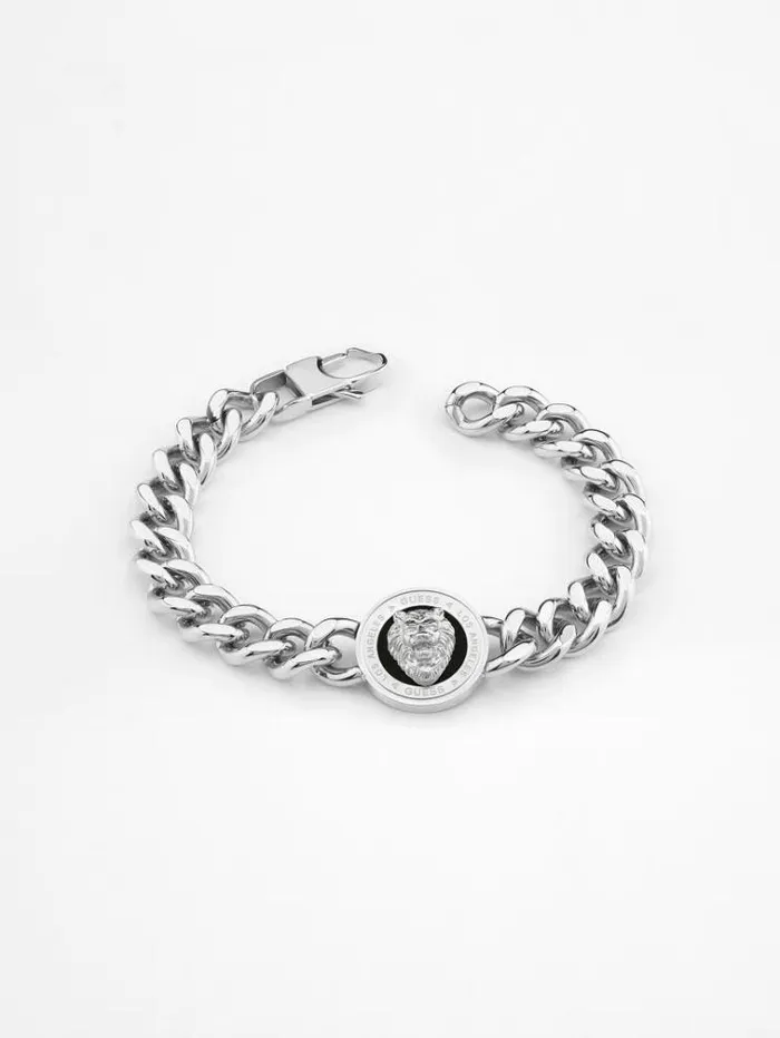 Men lion King Bracelet Silver Guess Jewellery