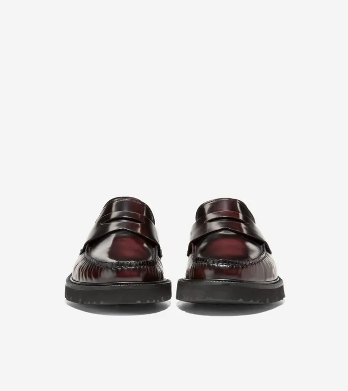 Men Loafers and Drivers Cole Haan American Classics Penny Loafer Deep Burgundyblack