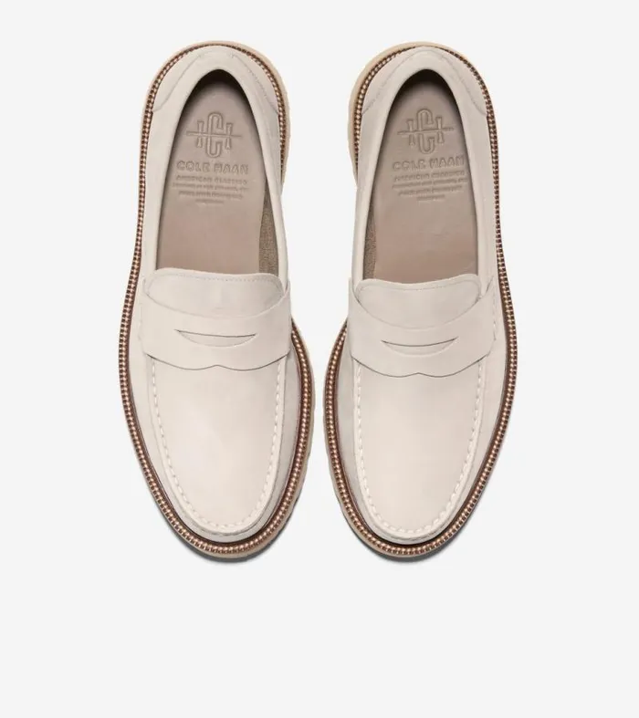 Men Loafers and Drivers Cole Haan American Classics Penny Loafers Silverlatte