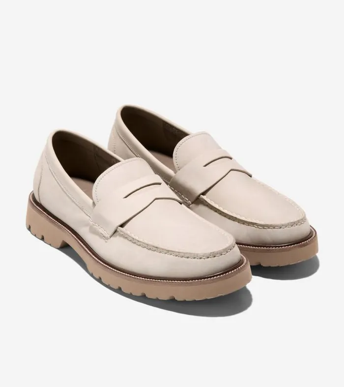 Men Loafers and Drivers Cole Haan American Classics Penny Loafers Silverlatte