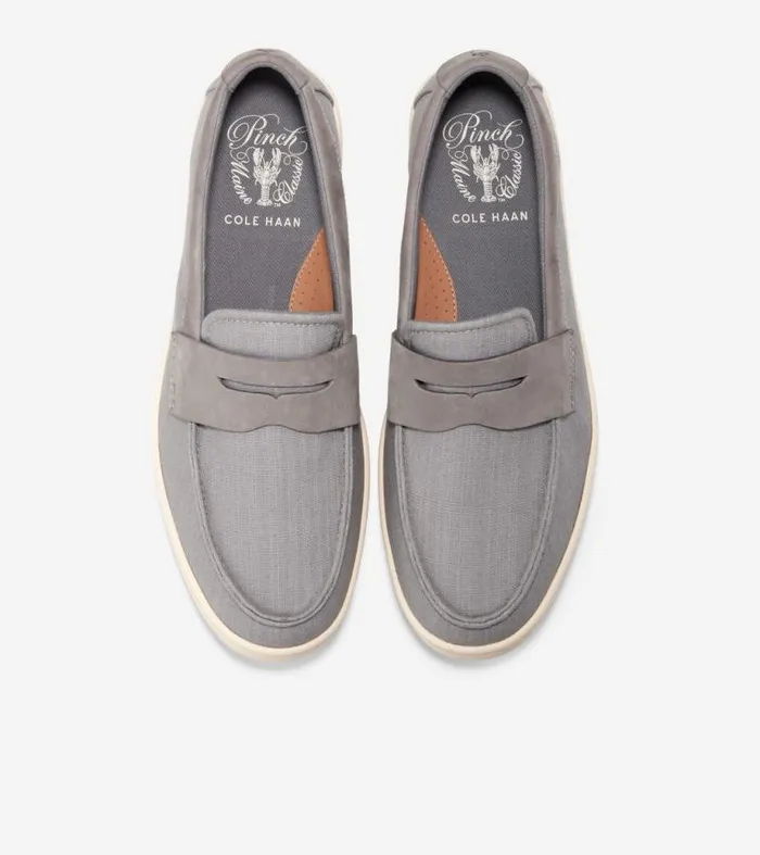 Men Loafers and Drivers Cole Haan Canvas Pinch Weekender Penny Loafers Titaniumangora