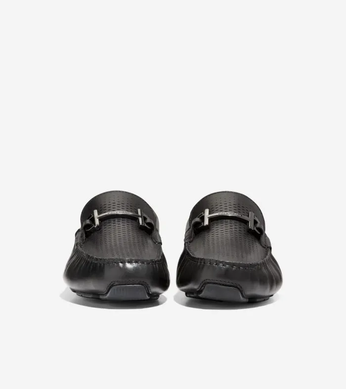 Men Loafers and Drivers Cole Haan Grand Laser Bit Driving Loafers Black