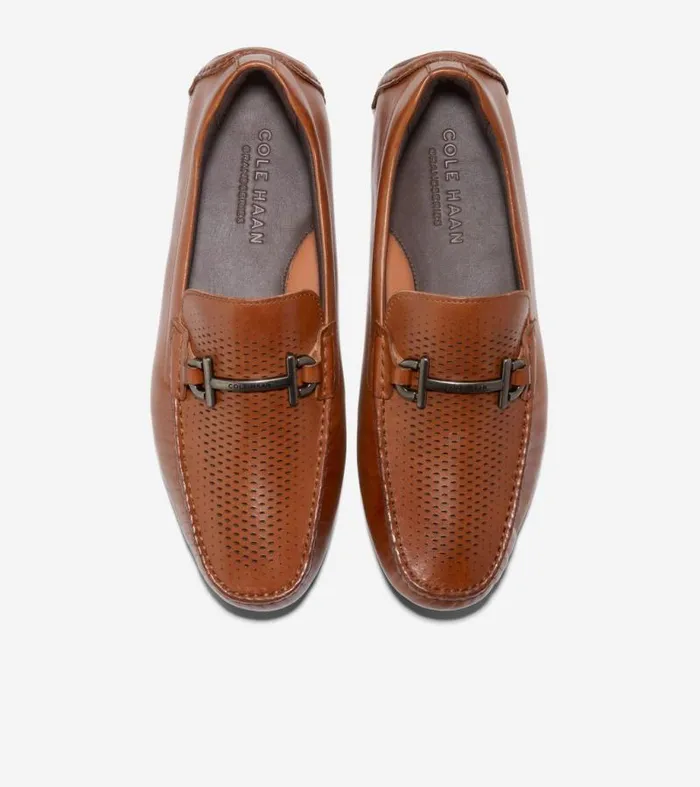 Men Loafers and Drivers Cole Haan Grand Laser Bit Driving Loafers British Tanjava
