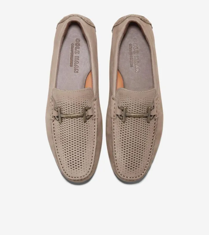 Men Loafers and Drivers Cole Haan Grand Laser Bit Driving Loafers Irish Coffeetruffle