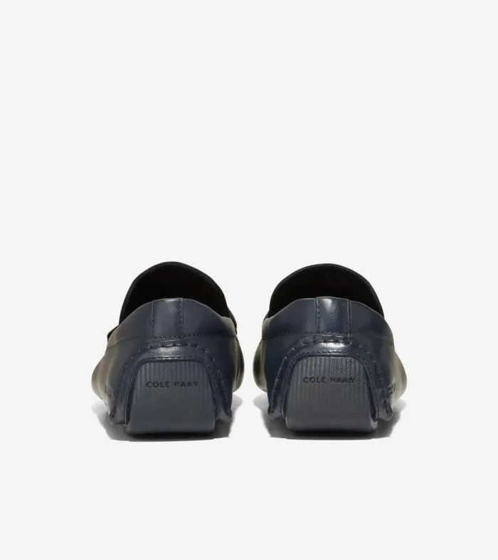 Men Loafers and Drivers Cole Haan Grand Laser Bit Driving Loafers Navy Blazer Blueblack