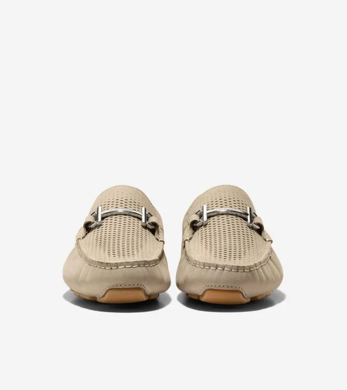 Men Loafers and Drivers Cole Haan Grand Laser Bit Driving Loafers Sesamegum