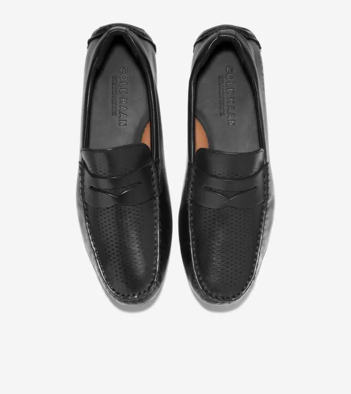 Men Loafers and Drivers Cole Haan Grand Laser Penny Driver Black