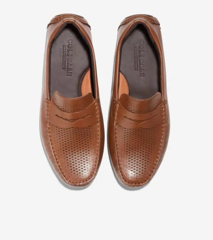 Men Loafers and Drivers Cole Haan Grand Laser Penny Driver British Tanjava