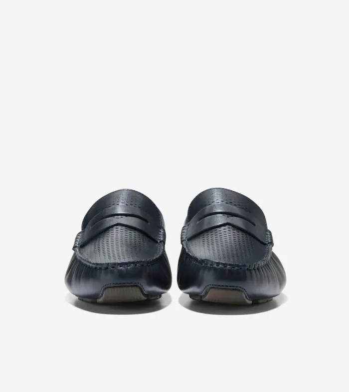 Men Loafers and Drivers Cole Haan Grand Laser Penny Drivers Navy Blazerdark Chocolate