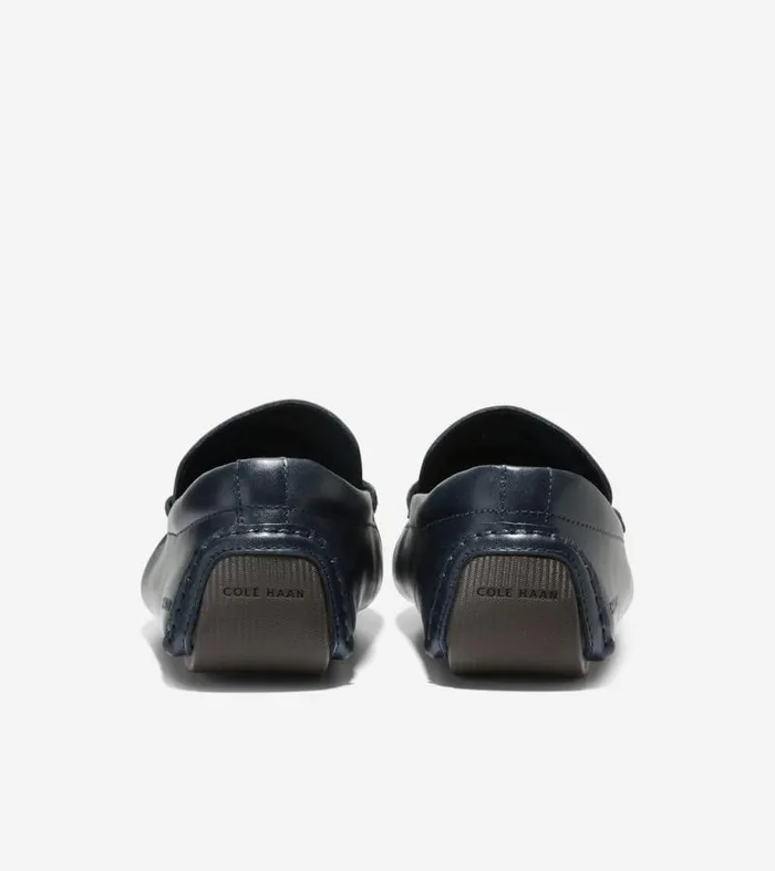 Men Loafers and Drivers Cole Haan Grand Laser Penny Drivers Navy Blazerdark Chocolate