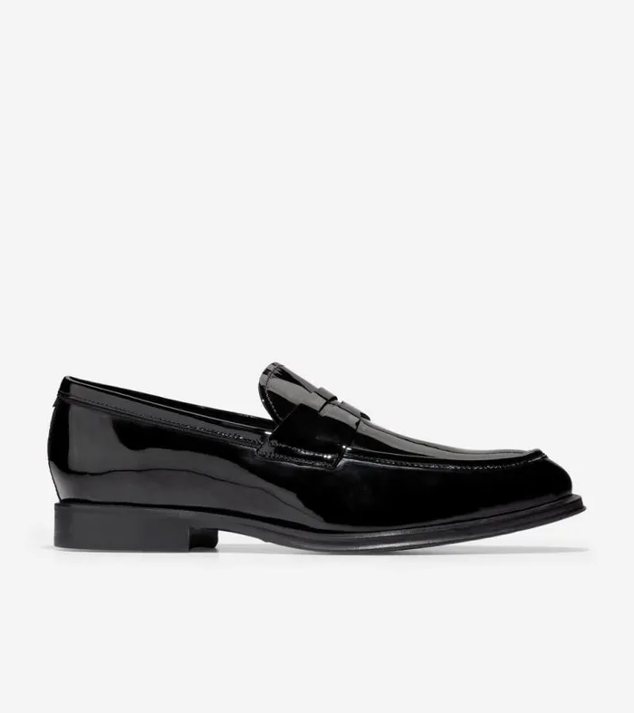 Men Loafers and Drivers Cole Haan Modern Classics Penny Loafer Black Patent