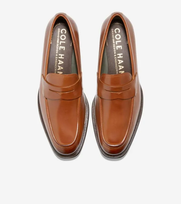 Men Loafers and Drivers Cole Haan Modern Classics Penny Loafer British Tandark Chocolate
