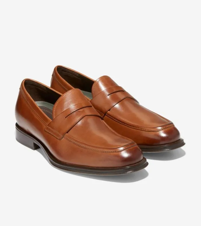 Men Loafers and Drivers Cole Haan Modern Classics Penny Loafer British Tandark Chocolate
