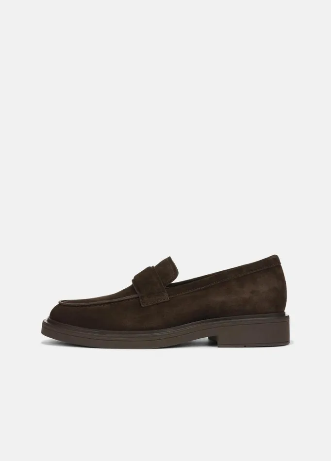 Men Loafers and LaceUps Vince Eston Suede Loafer Cocoa Brown