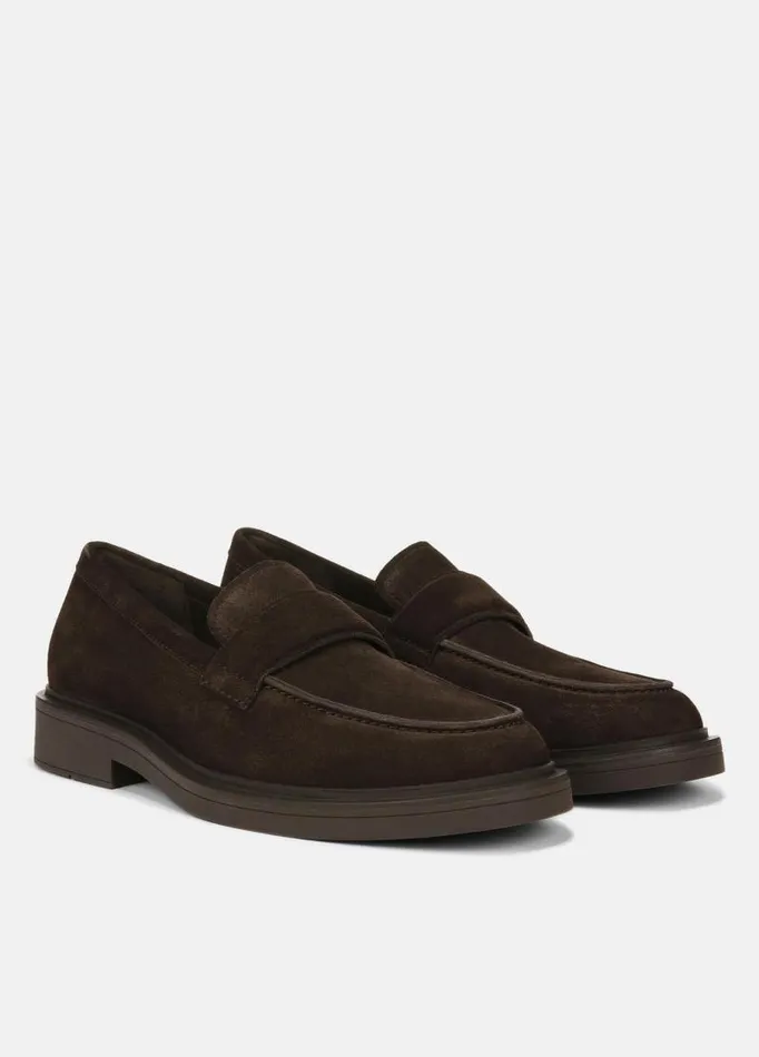 Men Loafers and LaceUps Vince Eston Suede Loafer Cocoa Brown