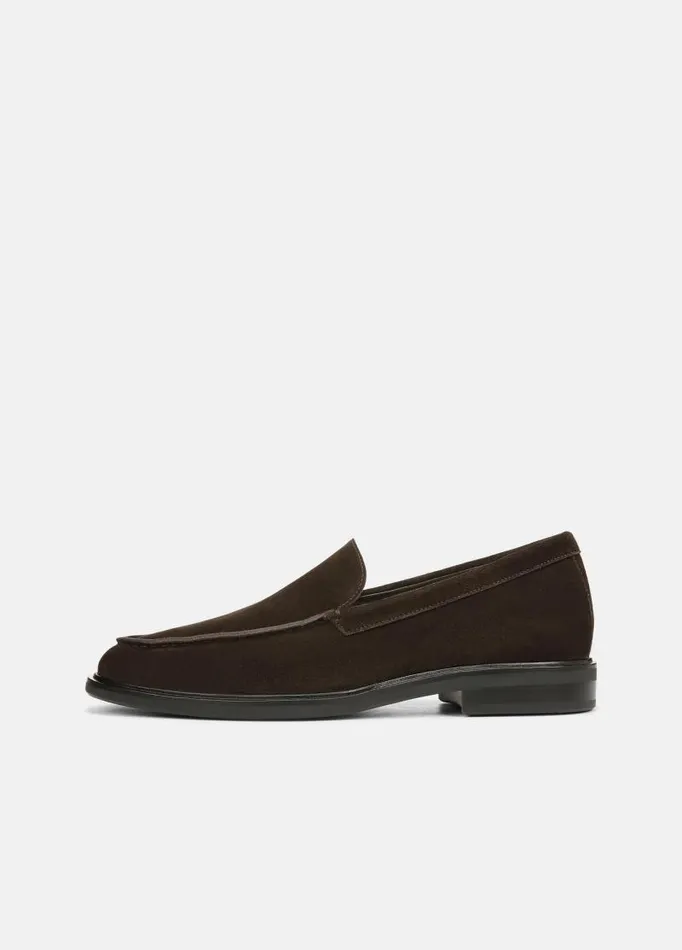 Men Loafers and LaceUps Vince Grant Suede Loafer Coco Brown