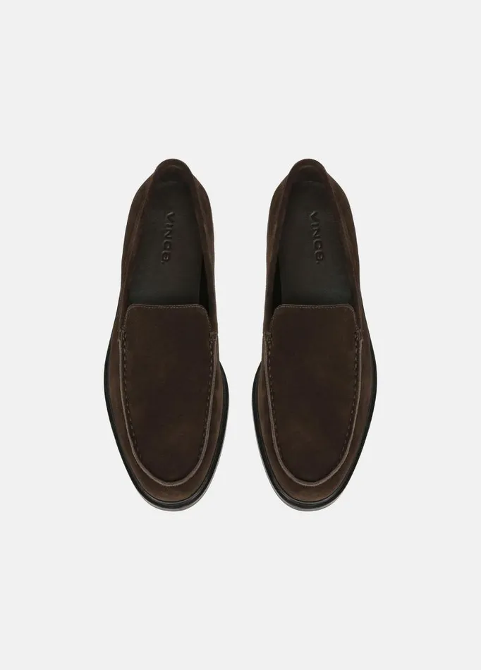 Men Loafers and LaceUps Vince Grant Suede Loafer Coco Brown