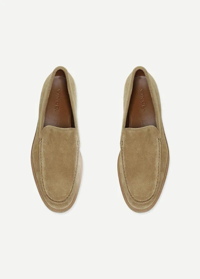 Men Loafers and LaceUps Vince Grant Suede Loafer New Camel