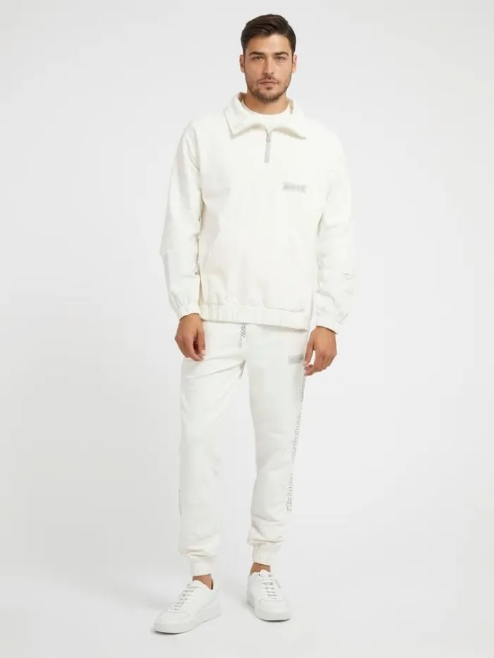 Men Logo Band Jogger Pants White Guess Trousers