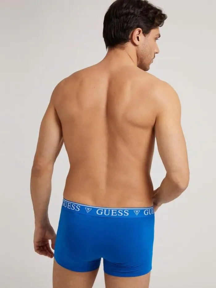 Men Logo Elastic Boxers Blue Guess Underwear