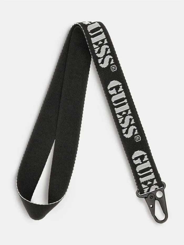 Men Logo Keychain Black Guess Small Accessories