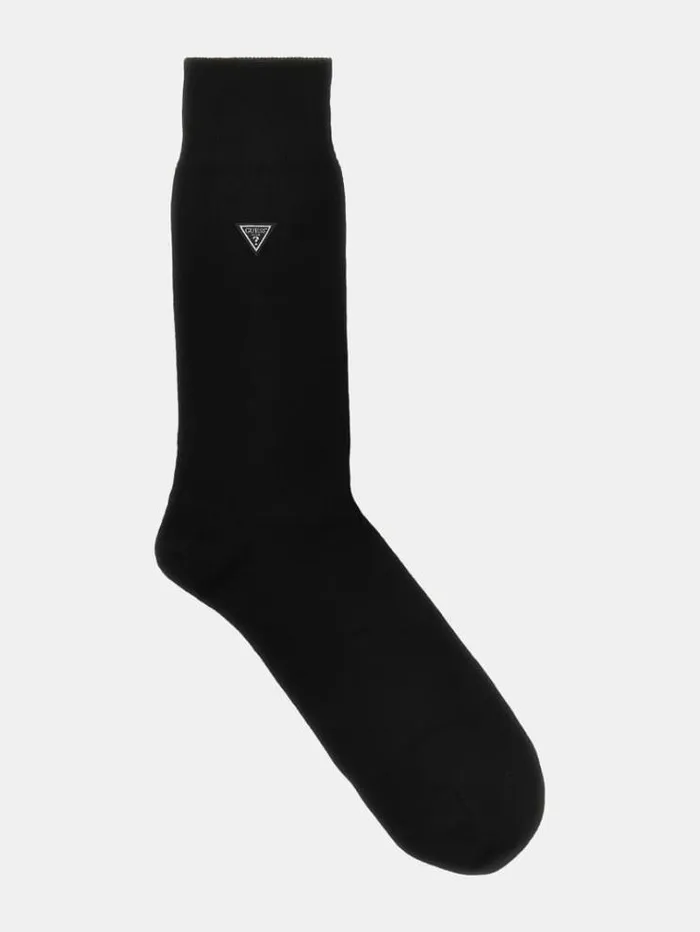 Men Logo Patch Socks Black Guess Underwear