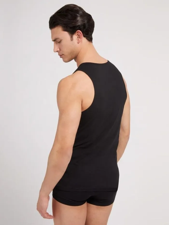 Men Logo Triangle Tank Top Black Guess Underwear