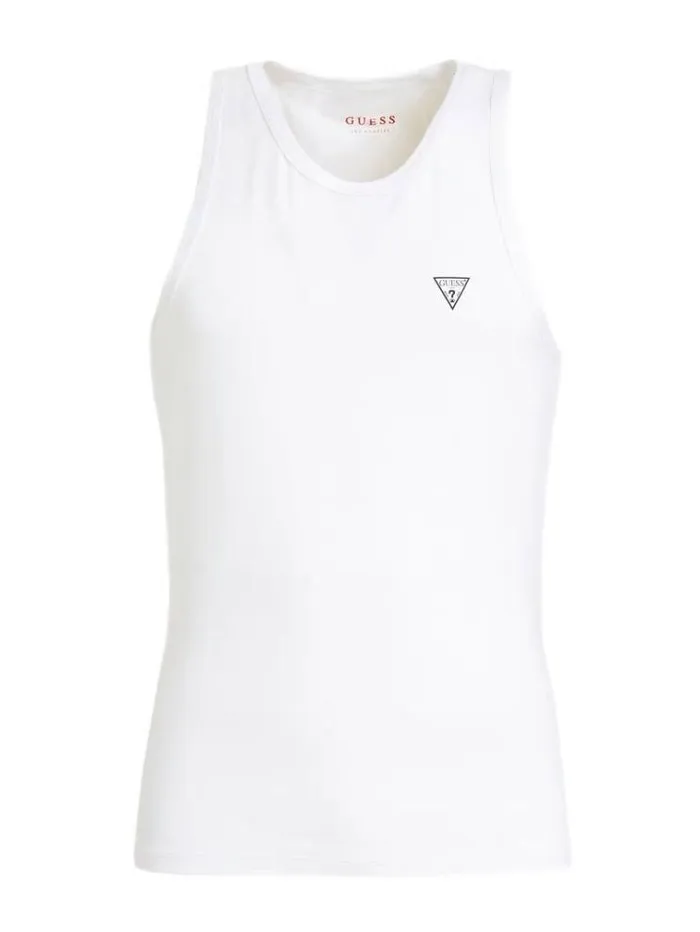 Men Logo Triangle Tank Top White Guess Underwear