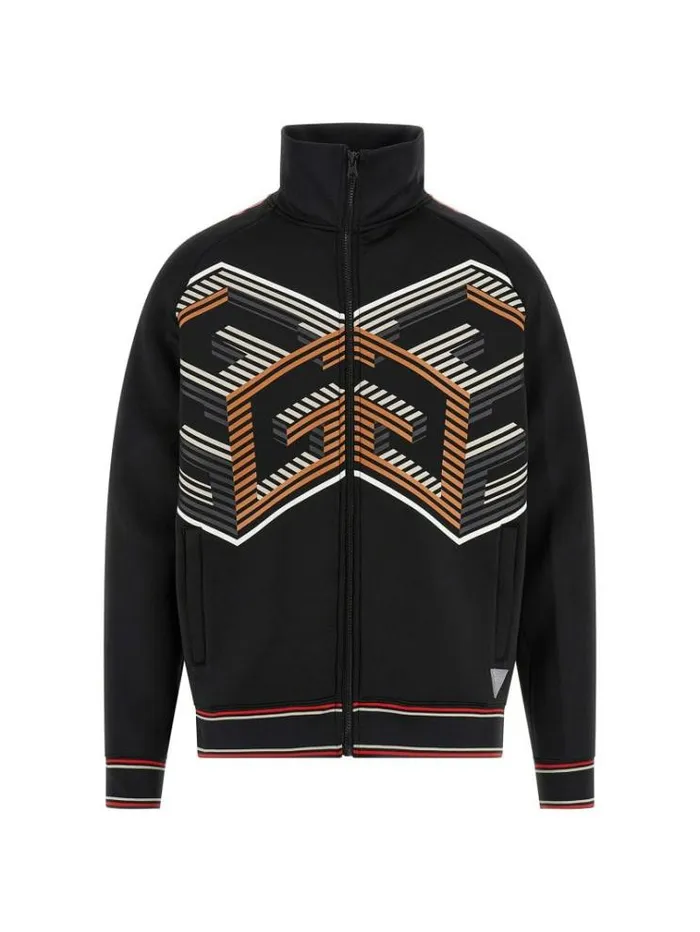 Men Macro G Cube Logo Sweatshirt Black Multi Guess Knitwear And Sweatshirts