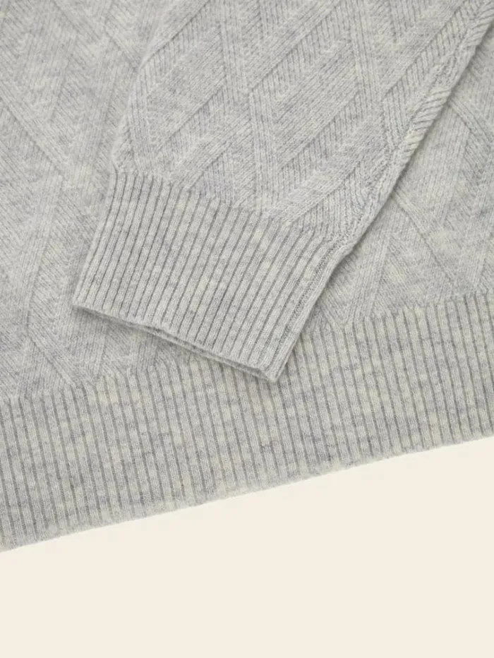 Men Marciano Crew Neck Cashmere Blend Sweater Grey Guess Knitwear And Sweatshirts