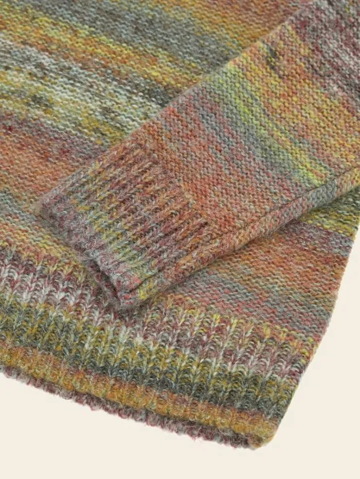 Men Marciano Crew Neck Wool Blend Sweater Multicolor Pattern Guess Knitwear And Sweatshirts