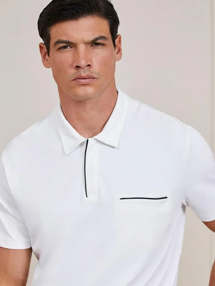 Men Marciano Hightech Polo White Guess Tshirts And Polo Shirts