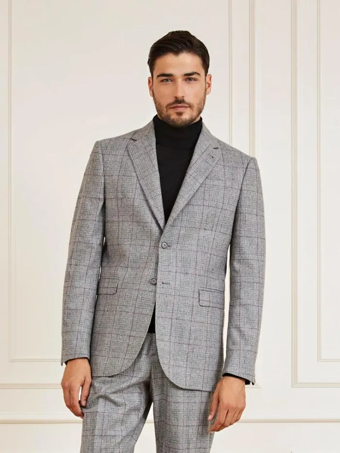 Men Marciano Prince Of Whales Blazer Grey Multi Guess Coats And Jackets