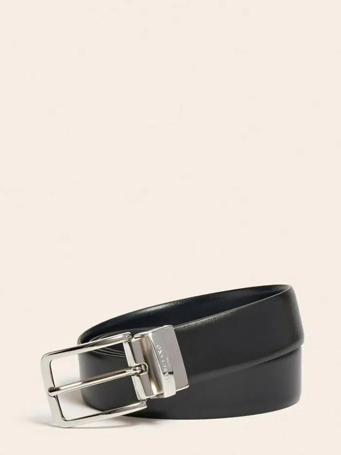 Men Marciano Real Leather Belt Black Guess Belts