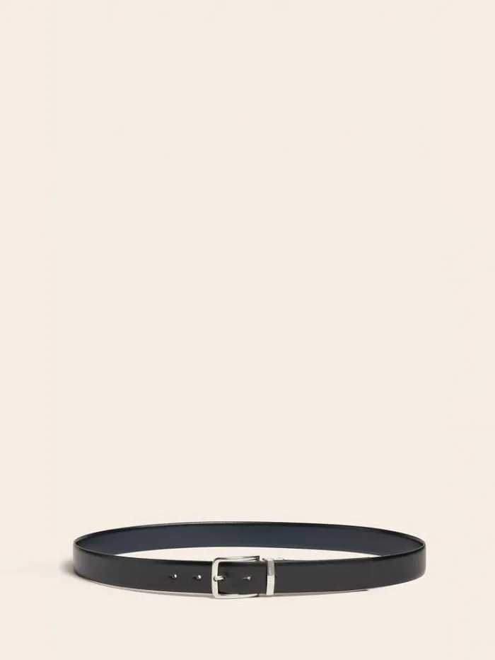Men Marciano Real Leather Belt Black Guess Belts