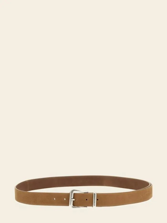 Men Marciano Real Suede Belt Beige Guess Belts