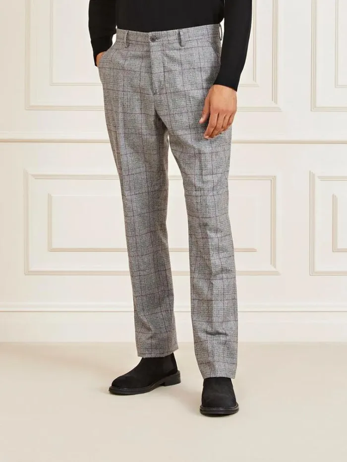 Men Marciano Regular Fit Chino Pants Grey Multi Guess Trousers
