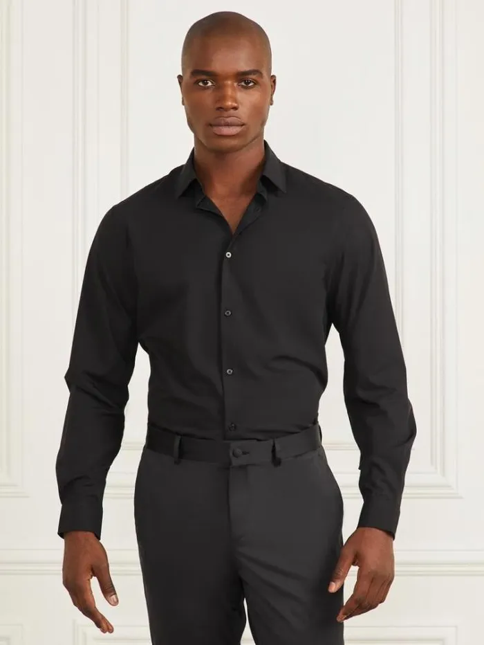 Men Marciano Slim Fit Shirt Black Guess Shirts