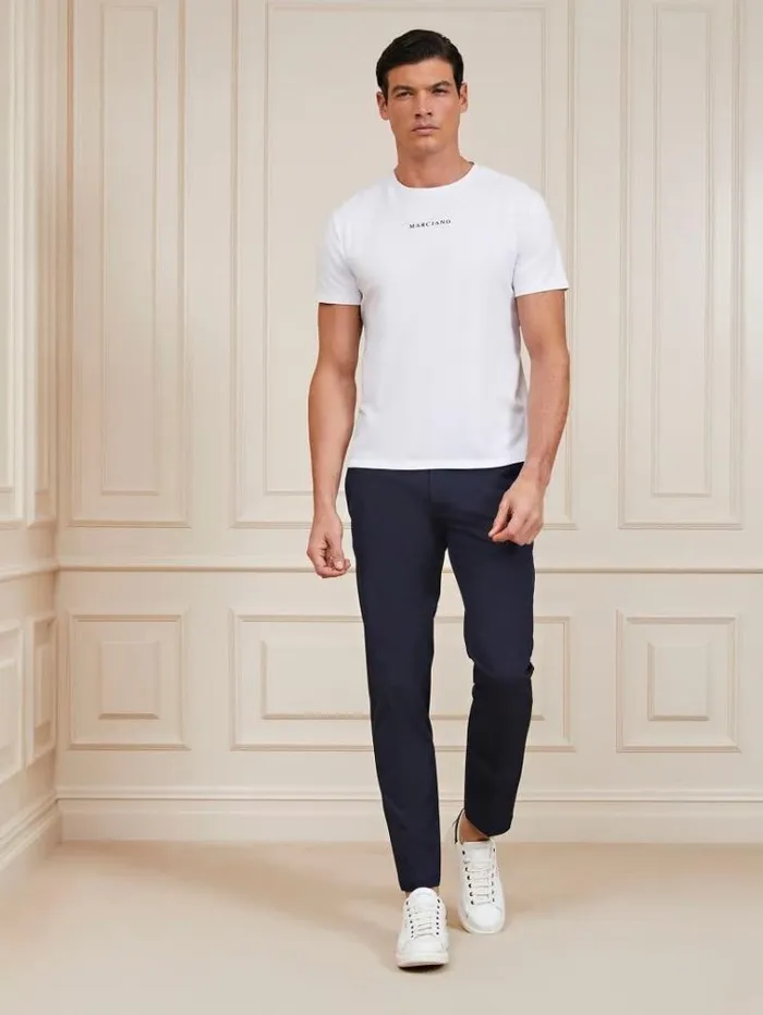 Men Marciano Slim Tshirt White Guess Tshirts And Polo Shirts