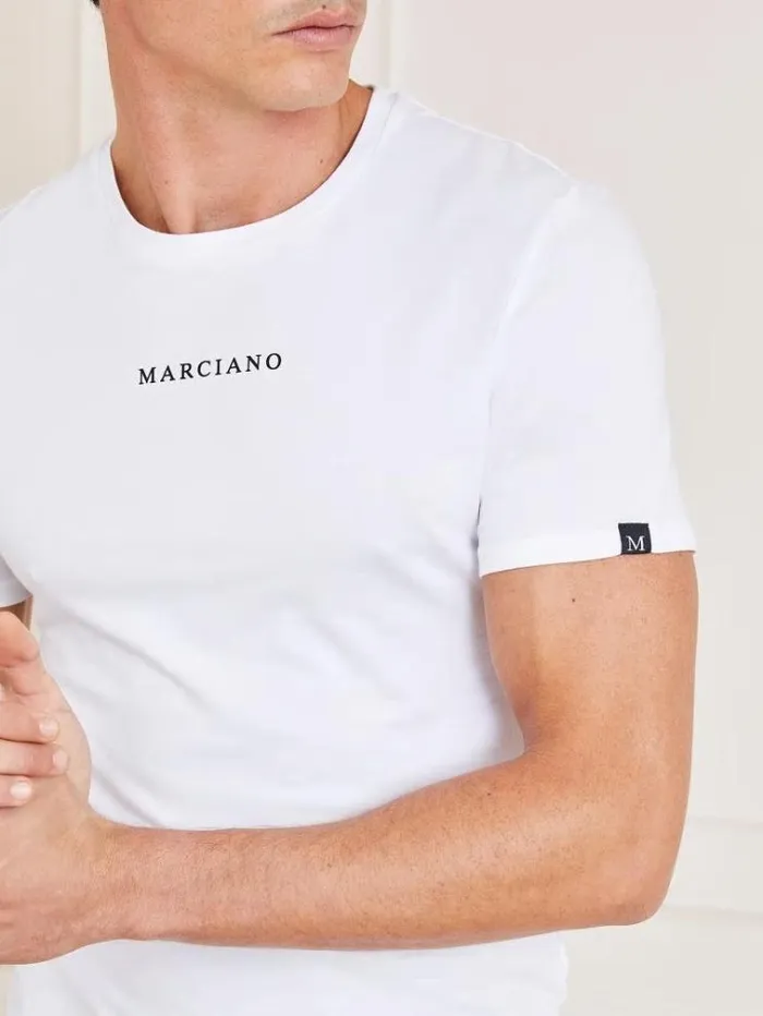 Men Marciano Slim Tshirt White Guess Tshirts And Polo Shirts