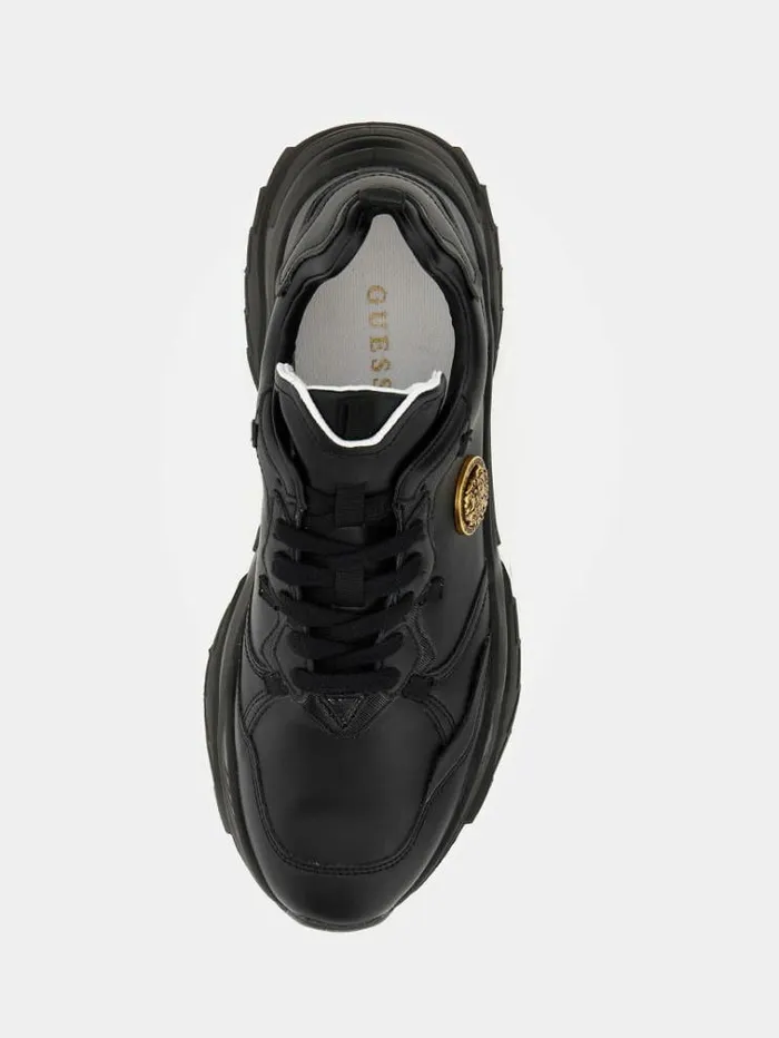 Men Massa Leatherinsert Running Shoes Black Guess Shoes