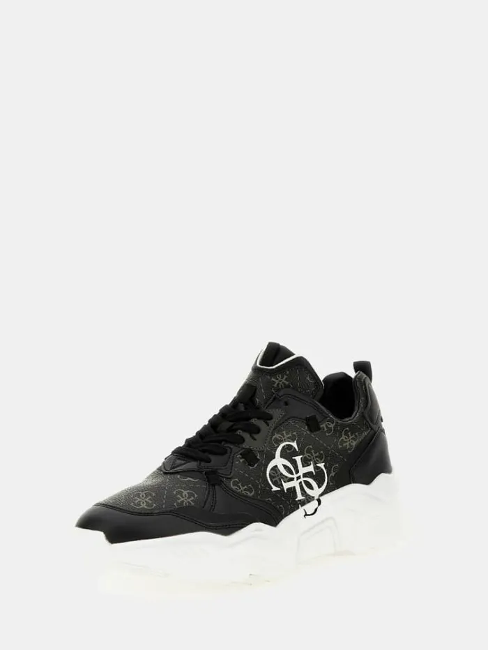 Men Massa Leatherinsert Running Shoes Black Multi Guess Shoes