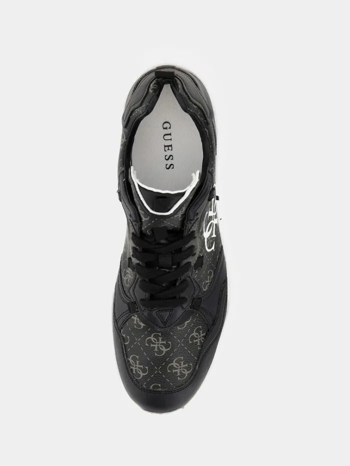 Men Massa Leatherinsert Running Shoes Black Multi Guess Shoes