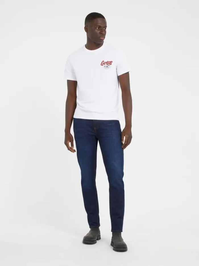 Men Mid Rise Relaxed Denim Pant Blue Guess Regular And Relaxed